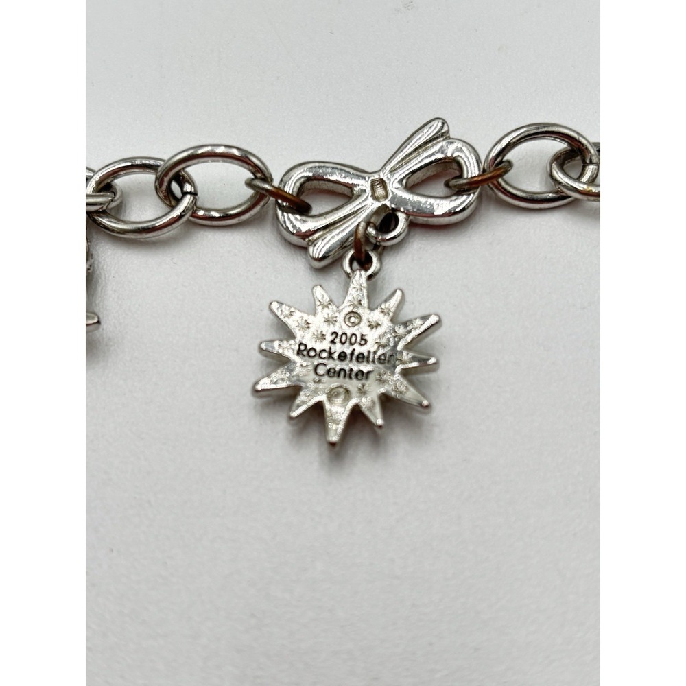 Swarovski Charm Bracelet Christmas Angel Tree Snowflake Rockefeller Center 2005 - Picture 2 of 11